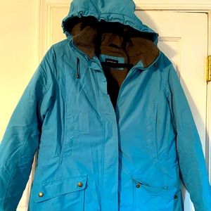 Land’s End Jacket with hood. Teal. Size M (10-12). Women’s.